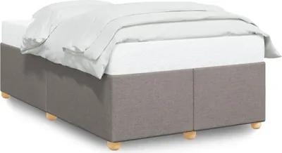 Produktbild von vidaXL Bettgestell ohne Matratze Taupe 120x190 cm Stoff