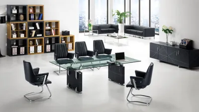 Productafbeelding van Lederen Chesterfield-bank in klassiek design, kleur zwart