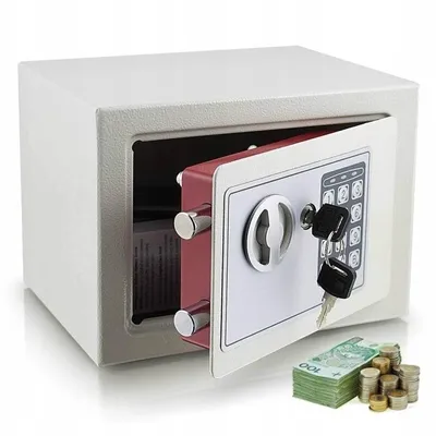 Produktbild von Minitresor Wandsafe Safe Möbeltresor Zahlenschloss elektronisch Lichtgrau