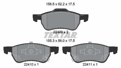 Produktbild von TEXTAR Bremsbeläge Satz Vorne für MG ZS SUV 2240901