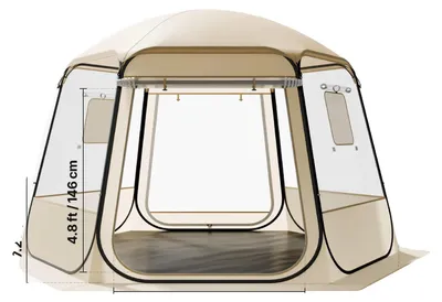 Image de Tente gonflable, imperméable, résistante aux UV, 3,35 x 3,11 m