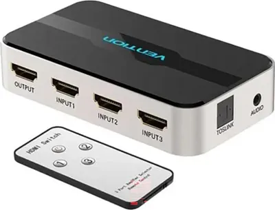 Obrázek produktu pro Vention AFJH0 3v1 HDMI přepínač s Audio Splitter Gray