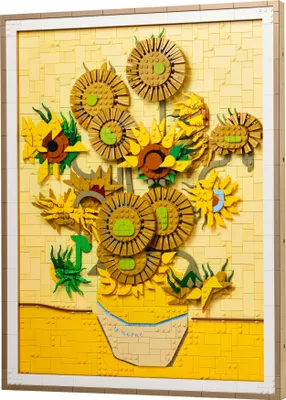Produktbild von LEGO Art Vincent van Gogh – Sonnenblumen - 3D-Blumengemälde mit beweglichen Blüten - Deko fürs Wohnzimmer oder Büro - Bausatz für Erwachsene - Kreative Geschenkidee für Männer & Frauen 31215