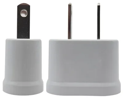Produktbild von Weltadapter Typ A+B EU nach Amerika/Japan/Kanada/Mexiko - weiß - 2 Stück