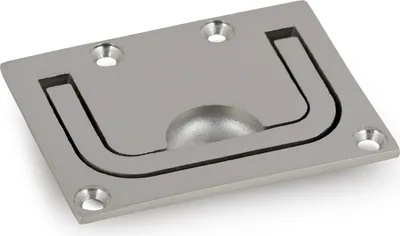 Produktbild von Bodenheber mit Einlassgriff eckig 76 x 56 mm aus rostfreiem Edelstahl