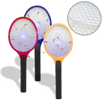 Obrázok produktu pre Jopassy 3X elektrická plácačka na muchy Červená / modrá / žltá Zabijak hmyzu Mosquito Office