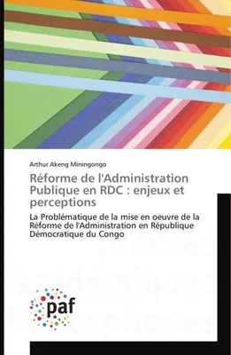 Produktbild von Réforme de l'Administration Publique en RDC : enjeux et perceptions