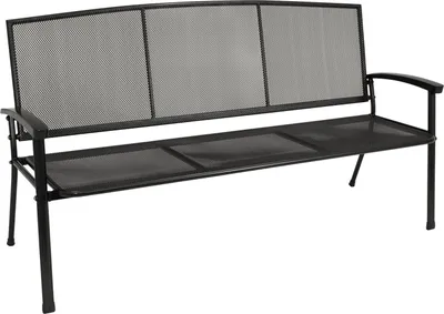 Produktbild von DEGAMO Gartenbank Metallbank Bank RIVO 3-sitzer 171cm, Streckmetall eisengrau