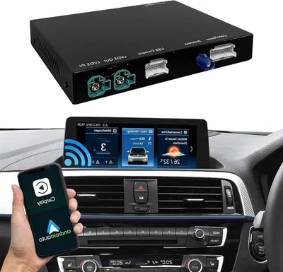 Image de Interface CarPlay et Android Auto sans fil - Module de connectivité pour smartphones - Adaptateur multimédia pour voiture