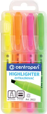 Obrázok produktu pre Zvýrazňovač Centropen 2822 - sada 4 ks