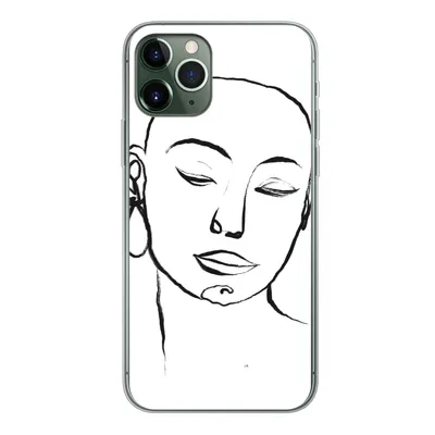 Produktbild von MuchoWow® Handyhülle Schutzhülle Hülle für iPhone 11 Pro Frau - Gesicht - Porträt Silikon Softcase Handy Hülle - Handy