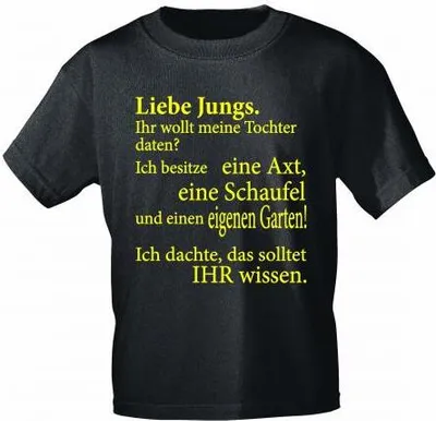 Produktbild von T-Shirt mit Print - Liebe Jungs... - 12951 schwarz - Gr. S-XXL Größe - M