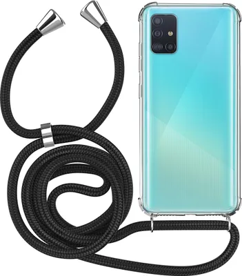 Produktbild von Handykette für Samsung Galaxy A71 4G - Handyhülle mit Schnur Cover in Schwarz