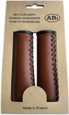 Obrázok produktu pre Cyklistické rukoväte ABi v pároch 22 mm x 120 mm Imitácia kože hnedá