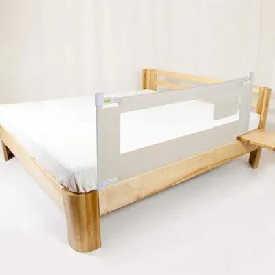 Produktbild von Kinderbettkasten - Inklapbar - Sicherheitsnetz - Grau - Verstellbar - 180 cm.