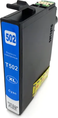 Produktbild von D&C Tintenpatrone Cyan ersetzt Epson 502XL – Hohe Reichweite, Kompatibel mit Epson WorkForce/Expression