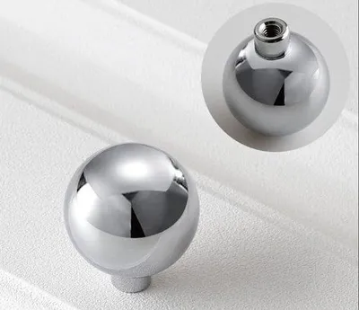 Produktbild von Massivzink-Chromen-Ladeknöpfe 5er-Pack