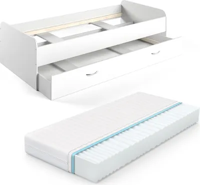 Image de Lit d'enfant Vitalispa Enzo Blanc 90x200 cm avec matelas, Model 28005
