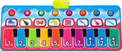 Produktbild von MalPlay Musikmatte | Bunte Musikspielzeug | Musikinstrumente | mit Melodien und Geräuche | zum tanzen | für Kinder ab 3 Jahren
