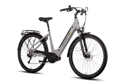Produktbild von SAXONETTE E-Bike Deluxe Wave,10 Gang, Mittelmotor, 418 Wh integrierter Akku, tiefeinsteiger, Elektrofahrrad, Trekkingrad (Ramenhöhe 50 , Weiss)