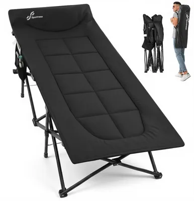 Image de Lit de camping pliant - Lit de camp - Pliable - Jusqu'à 204 kg - 200 x 79 cm