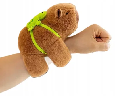 Produktbild von Granda Kapibara Plüschtier mit Schildkröten-Rucksack 18 cm
