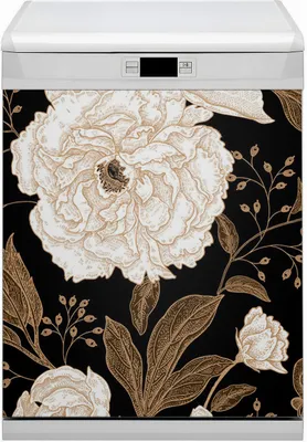 Produktbild von Magnete  Dekorative Magnet Folie für Geschirrspüler 60x70 cm Küche  - Rosen im Stil Retro