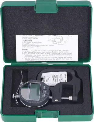 Produktbild von Dickenmessgerät mit LCD-Digitalanzeige, Mikrometer, präzises Messwerkzeug für Papier und Folien (0–12,7 mm)