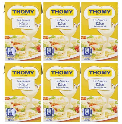 Produktbild von Thomy Les Sauces Käse Sahne Sauce cremig helle Käsesoße 250ml 6er Pack