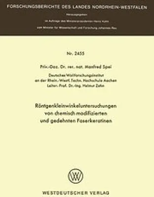 Zdjęcie produktu dla Röntgenkleinwinkeluntersuchungen von chemisch modifizierten und gedehnten Faserkeratinen