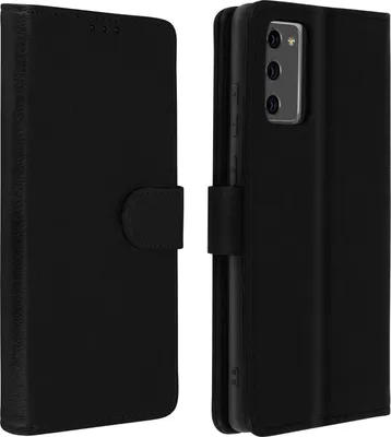 Produktbild von Avizar, Flip Cover Geldbörse, Klappetui Kunstleder für Galaxy Note 20, Schwarz