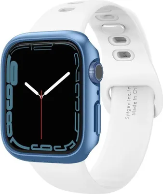 Produktbild von Spigen ACS04176, Hülle, Smartwatch, Blau, Apple, Watch Series 7 (45mm), Polycarbonat (PC)
