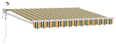 Produktbild von CLORIS Elektrische ausziehbare Markise Grün und Gelb 2,5 x 2 m - Markisen CC240