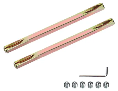 Image de 2 poignées de porte carrées, axe de 8 mm