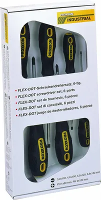 Image de Proxxon FLEX-DOT Jeu de tournevis 6 pces, à fente et PHILLIPS, 22604