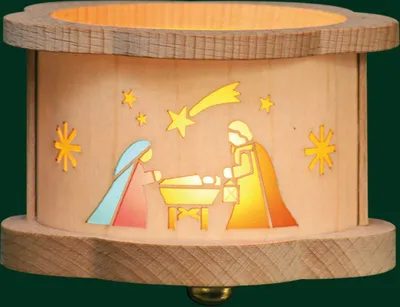 Produktbild von Teelichtlaterne Geburt Christi Höhe= 5,5cm NEU