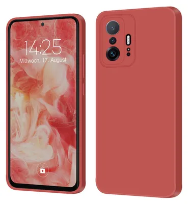 Produktbild von Hülle für Xiaomi 11T / 11T Pro Case Cover Bumper Smartphone Softgrip Schutzhülle Farbe: Rot