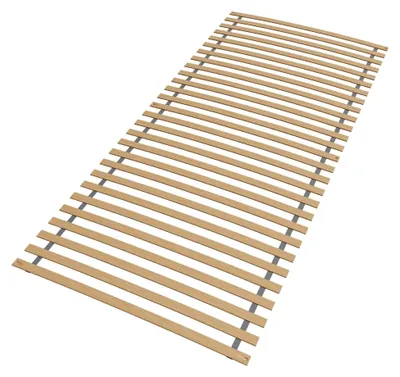 Produktbild von Rollrost 100 x 200 cm, fertig montiert und gerollt, 28 Latten, Blauer Engel , aus Buchenholz, Traglast 130 kg
