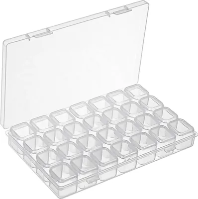 Produktbild von Aufbewahrungsbox transparent 28 Fächer Set
