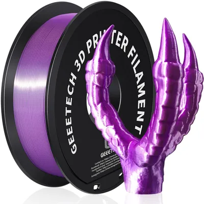 Obrázok produktu pre Filament Seiden-PLA – 1,75 mm, cievka 1 kg – pre 3D tlačiarne – vysoký lesk – vákuovo balené – bez bubliniek – fialová
