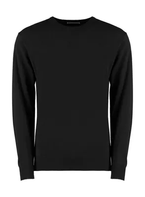 Produktbild von KUSTOM KIT Herren Pulli Sweater Pullover Sweatshirt Shirt Rundhals, Größe:XS, Farbe:Schwarz