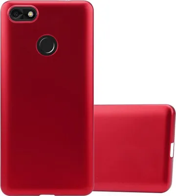 Produktbild von Cadorabo Schutzhülle für Huawei Y6 PRO 2017 Hülle in Rot Handyhülle TPU Silikon Etui Cover Case