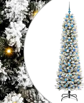 Obrázek produktu pro vidaXL Umělý vánoční stromek s 300 LED diodami se stojanem bílý 210 cm