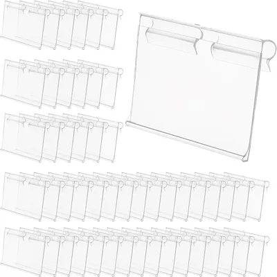 Produktbild von 30 Stück transparente Kunststoff-Etikettenhalter, Schilderhalter, Preisschild-Clip, für Einzelhandelspreise, Ticket-Tagging
