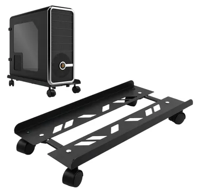 Image de Solidchoice - Support ordinateur réglable avec roulettes