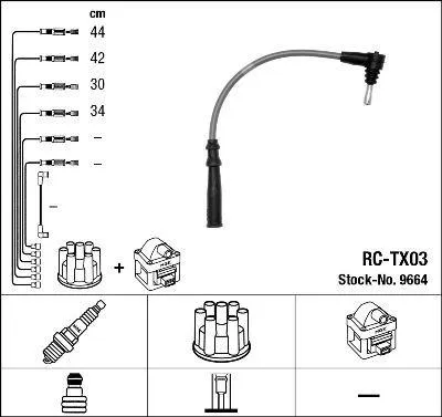Immagine prodotto di Set cavi accensione NGK per Toyota Tercel 1.3 1.5 4WD