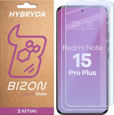 Produktbild von 2x Flexibles Hybridglas für Xiaomi Redmi Note 15 Pro Plus 5G, Bizon Glass Mule Duo