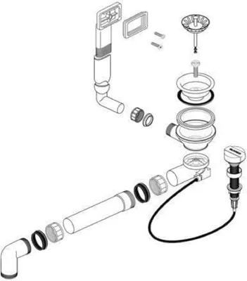 Produktbild von BLANCO Ablaufgarnitur 31/2" mit Ablauffernbedienung für BLANCO DANA und weitere