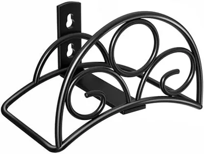 Produktbild von Gartenschlauchhalter Wandmontage Metall – Schlauchhalter Wandhalterung für Gartenschlauch, Schwarz