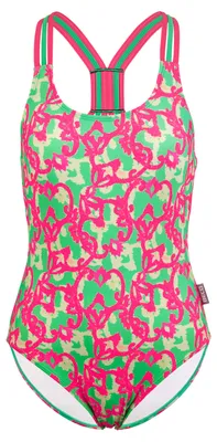 Produktbild von BECO the world of aquasports Badeanzug Hawaii Breeze mit auffälligem Rücken-Design pink-grün 38